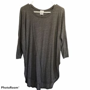 Evereve + Michael Stars Grey Long Sleeve Tunic Top Size M/L